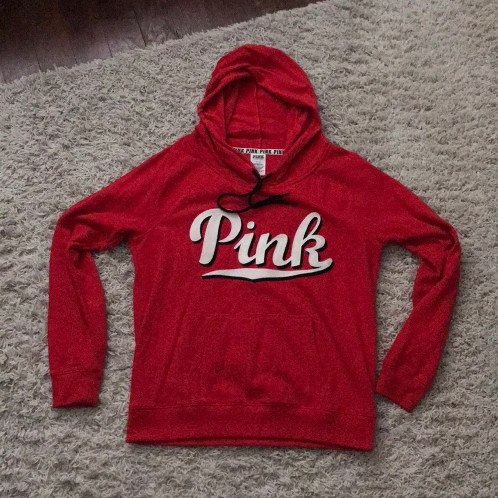 Victoria’s Secret Red Pullover Hoodie. Barely Used
